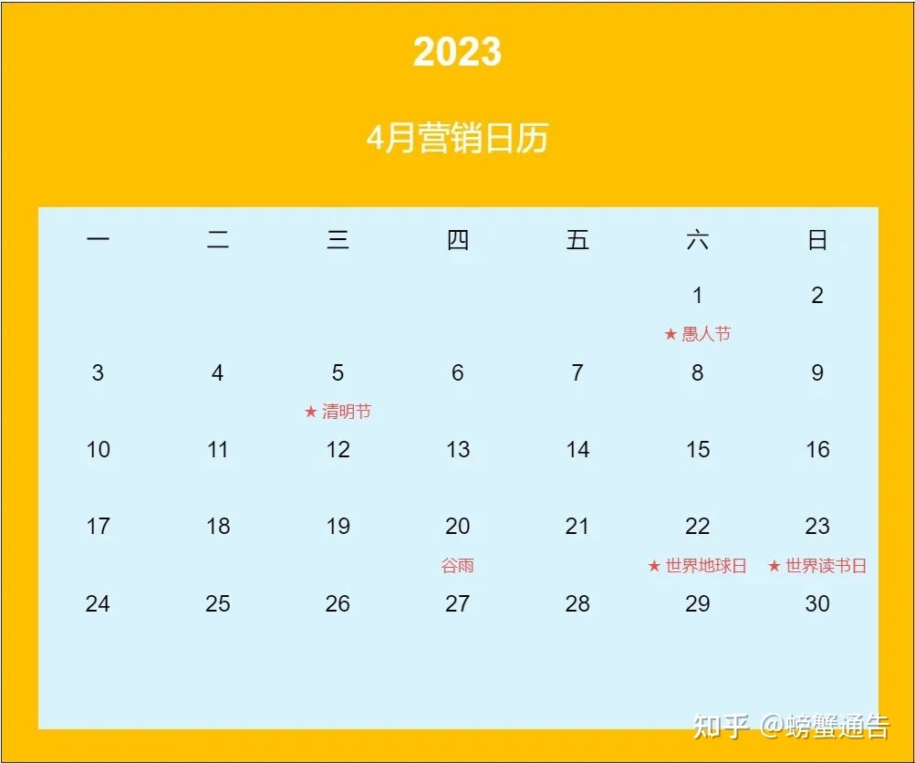 2023小红书全年营销日历（附热点话题）