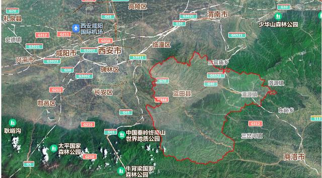 光绪蓝田县志：道路、山川、水利图志