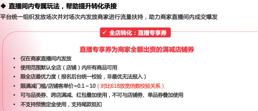 淘宝直播【直播专享券】招商细则是什么？