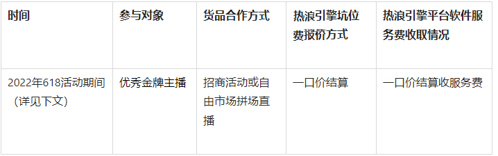 淘宝直播618核心金牌主播热浪引擎平台升级公告通知