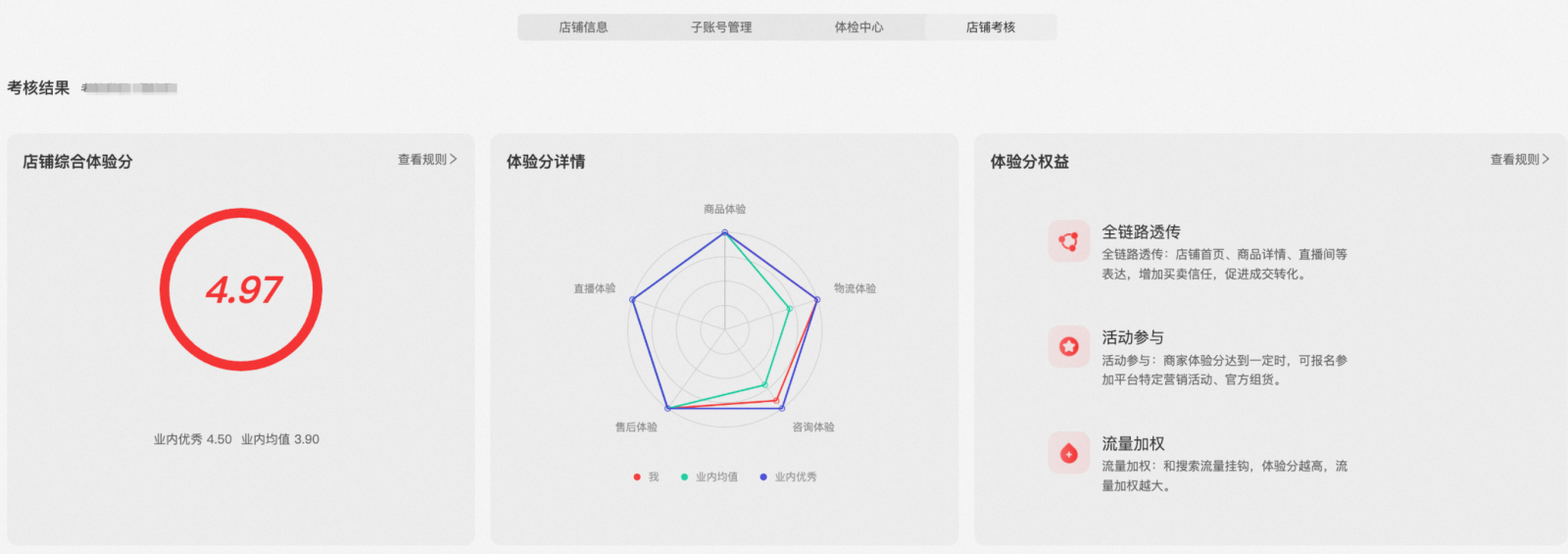 关于淘宝直播店推出综合体验分考核规则
