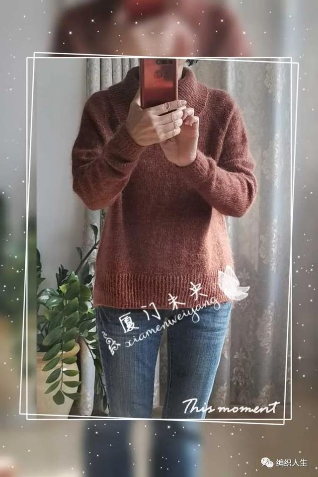 暖暖:领子很特别的女士百搭插肩袖套头衫(有编织说明) 暖暖:领子很特别的女士百搭插肩袖套头衫(有编织说明)