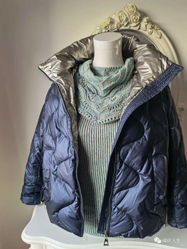 修身又百搭的扭罗纹打底圆领套衫（有编织图解）