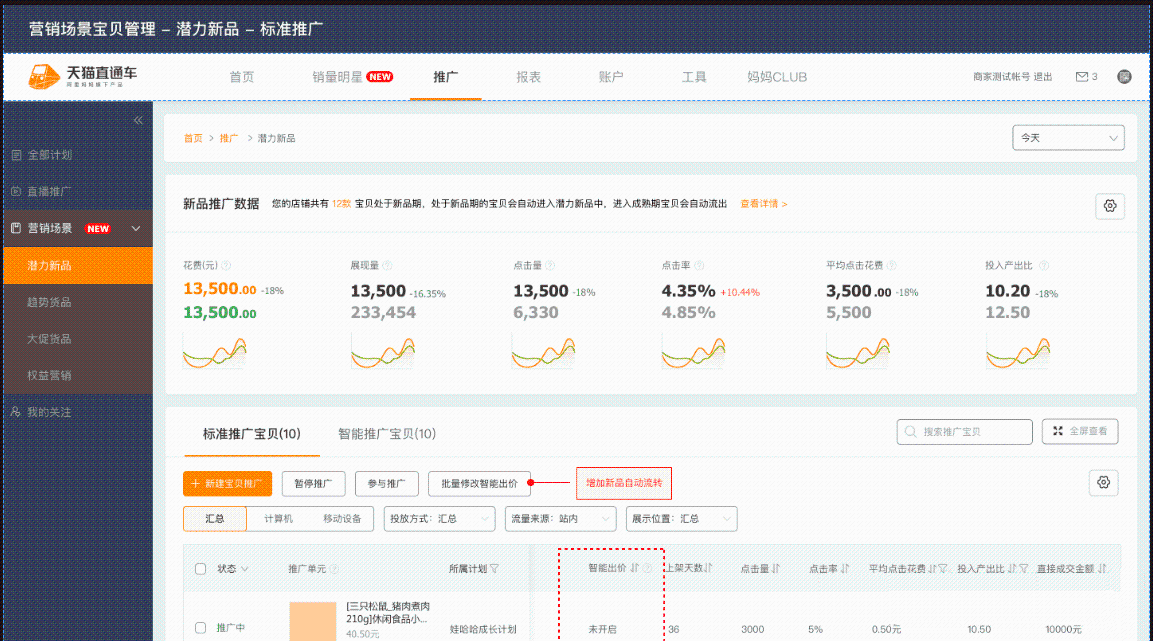 什么是直通车潜力新品？可以提供的推广功能有哪些？