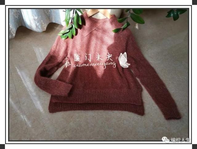 暖暖:领子很特别的女士百搭插肩袖套头衫(有编织说明) 暖暖:领子很特别的女士百搭插肩袖套头衫(有编织说明)