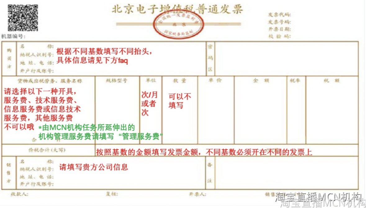 淘宝直播MCN机构回票操作指南!