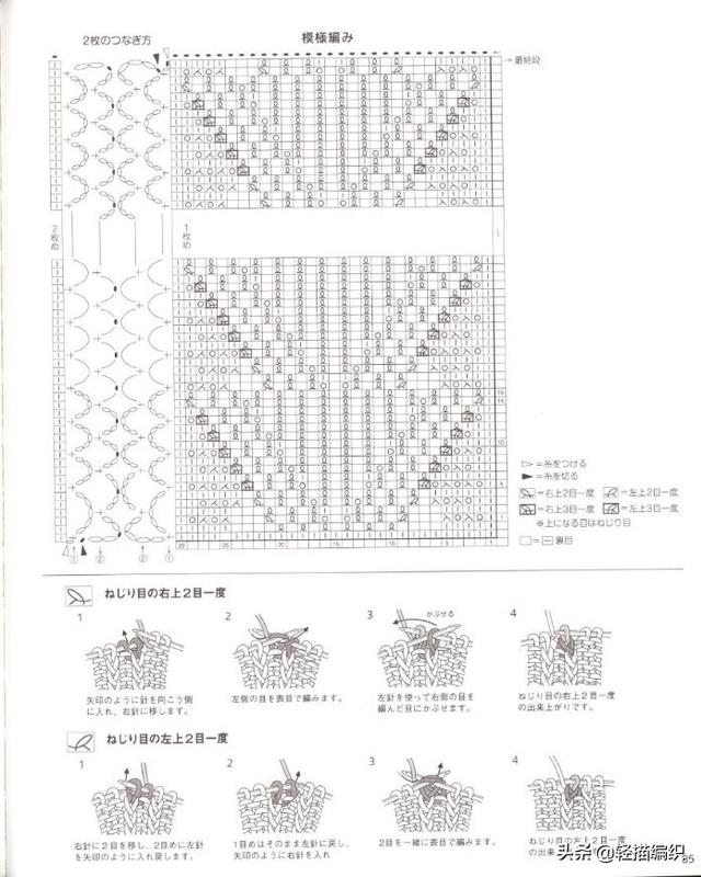 围巾和帽子，配色或花色线材编织，花样精美，精致典雅