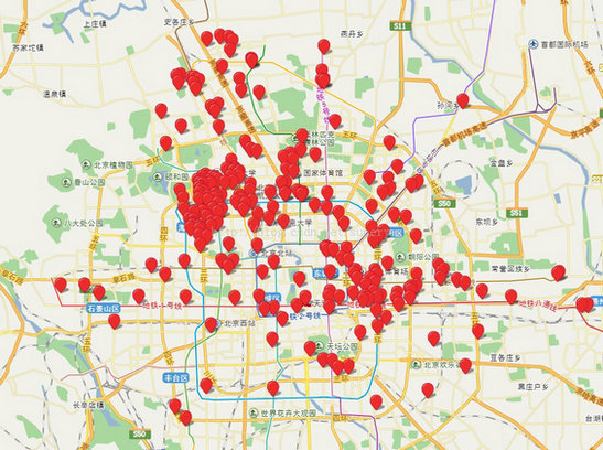 北上广互联网创业者分布图