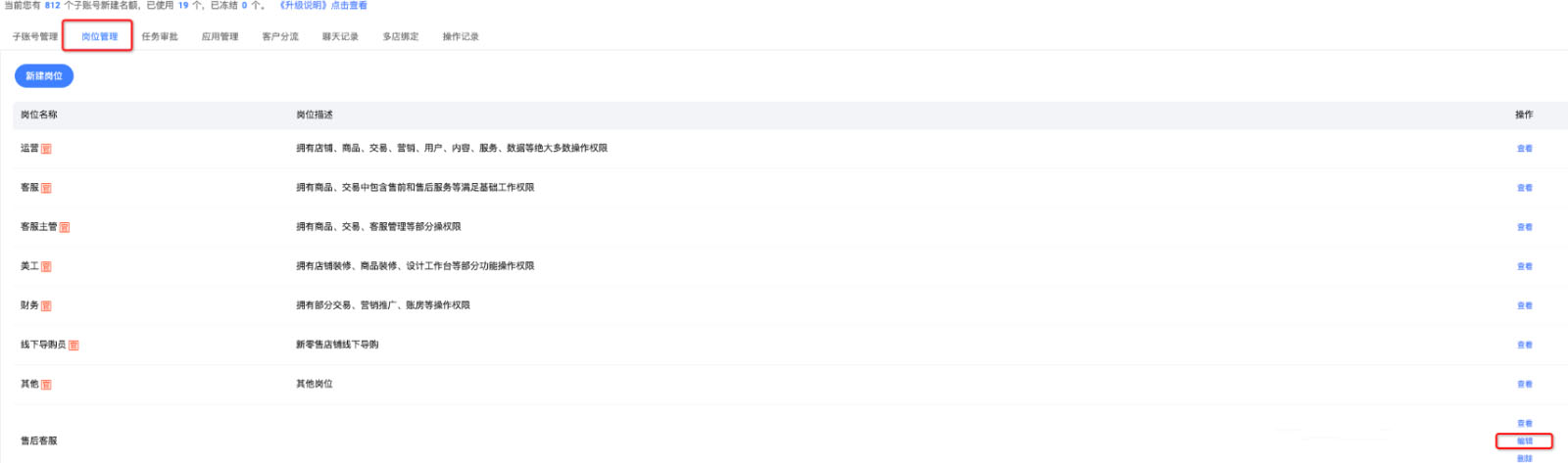 淘宝天猫平台售后任务处理权限如何设置？
