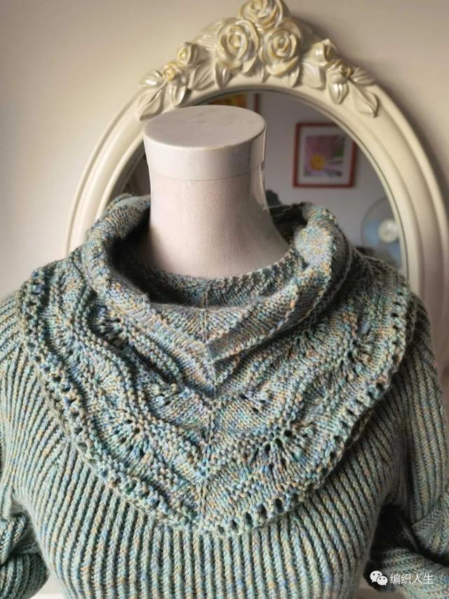 修身又百搭的扭罗纹打底圆领套衫（有编织图解）
