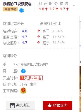 妖精的口袋淘宝店地址在哪里?