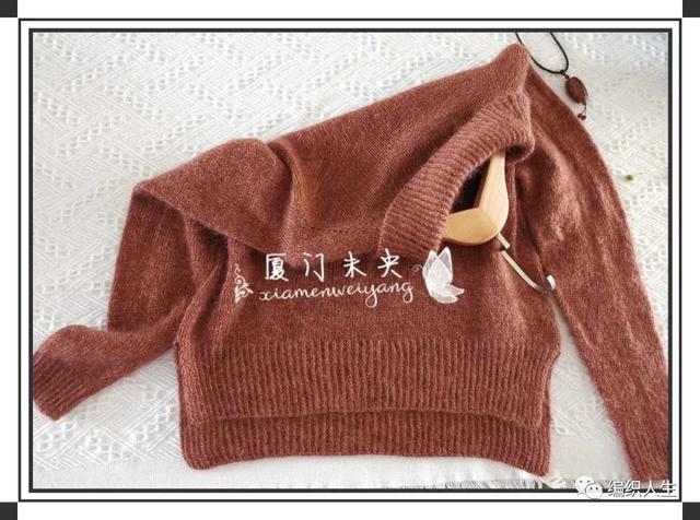 暖暖:领子很特别的女士百搭插肩袖套头衫(有编织说明) 暖暖:领子很特别的女士百搭插肩袖套头衫(有编织说明)