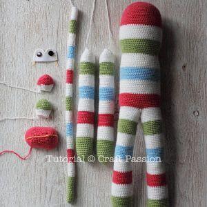 五颜六色的线材,钩出你的专属条纹小猴子!DIY钩针编织附教程 五颜六色的线材,钩出你的专属条纹小猴子!DIY钩针编织附教程