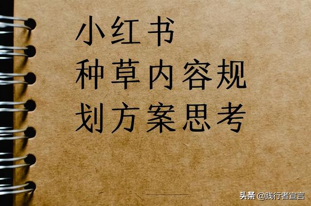 小红书种草内容规划方案思考