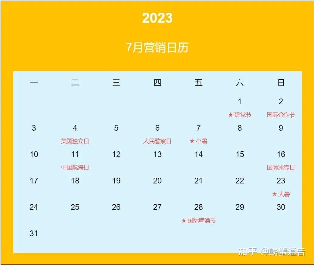 2023小红书全年营销日历（附热点话题）