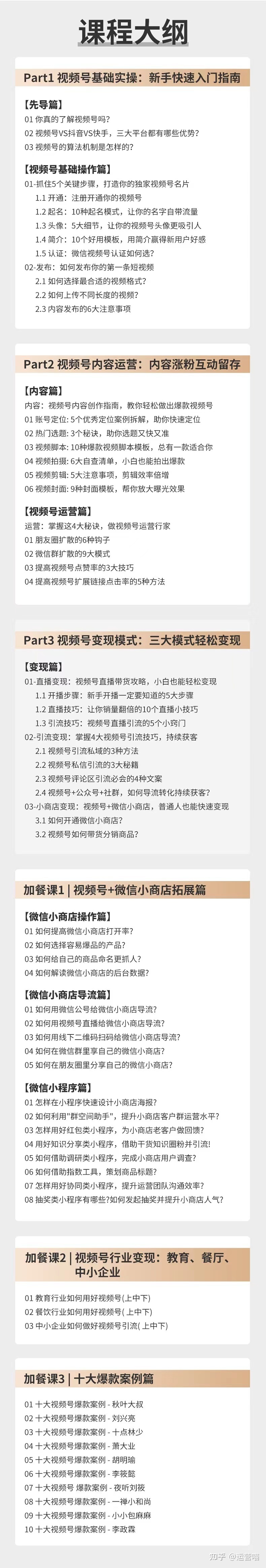 视频号运营变现实战课