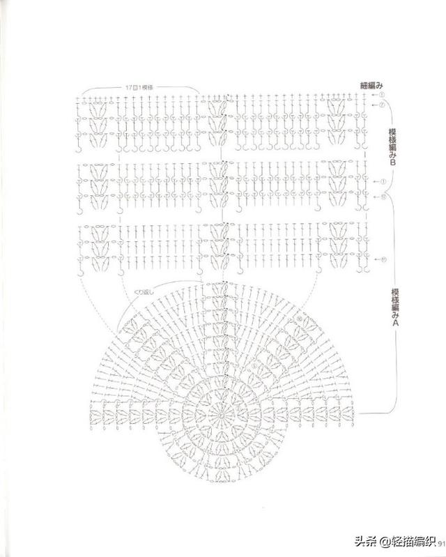 围巾和帽子，配色或花色线材编织，花样精美，精致典雅