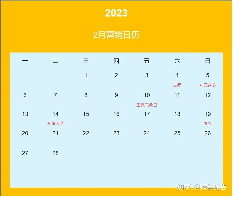 2023小红书全年营销日历（附热点话题）