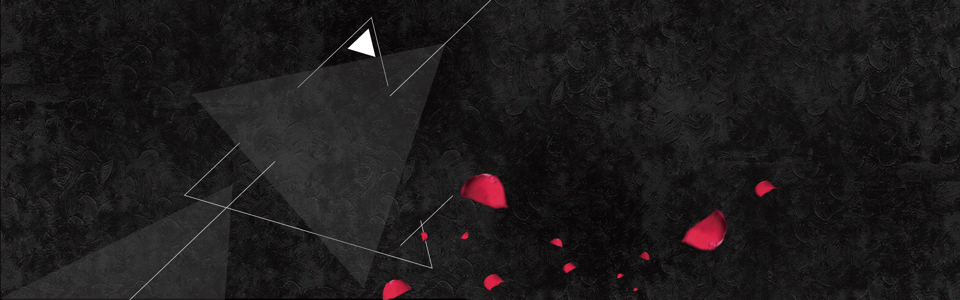 黑色底纹玫瑰花瓣淘宝店铺装修背景图片素材