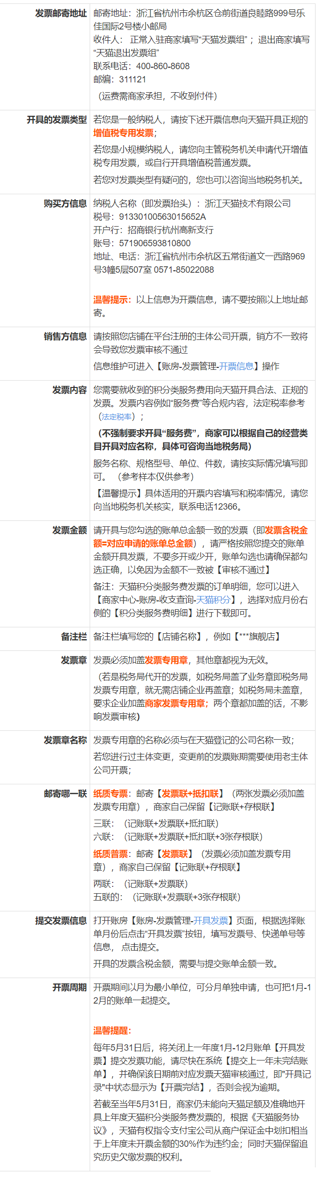 天猫积分服务费发票必须要开吗？怎么开这个发票呢？