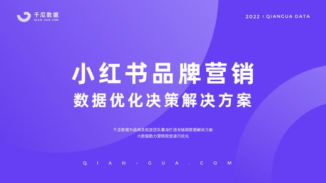 2022小红书品牌营销数据优化决策解决方案