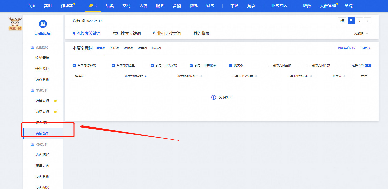 怎样利用生意参谋进行选词？生意参谋都有哪些选词功能？