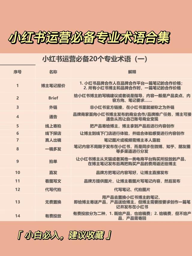 小红书运营必备：20个种草专业术语(一)