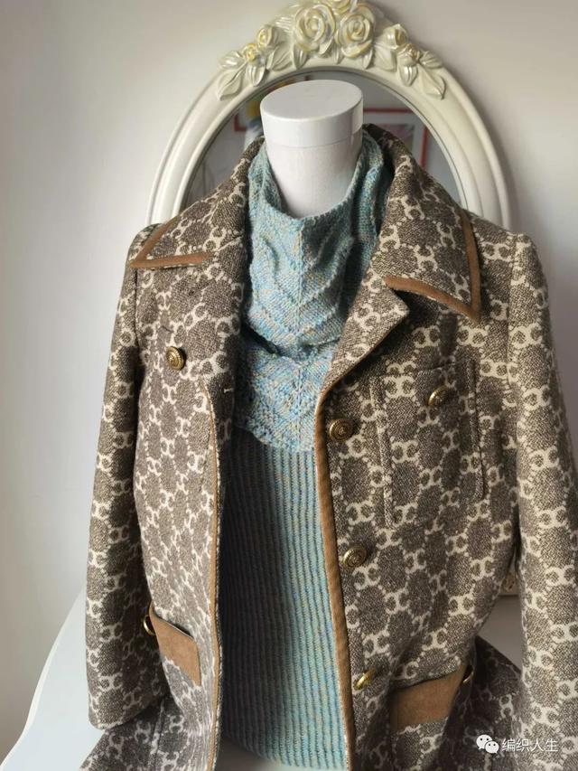 修身又百搭的扭罗纹打底圆领套衫（有编织图解）