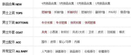 金冠男装网店推荐