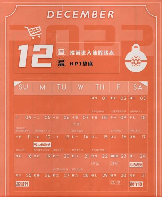 2022年全年营销日历，附上小红书五大营销主题
