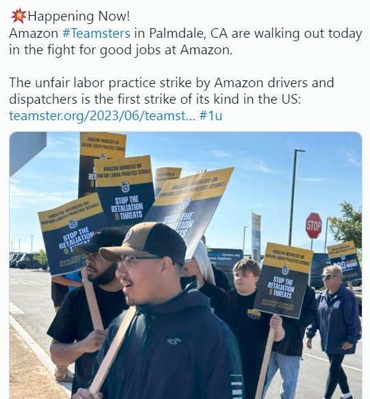 亚马逊送货司机罢工活动已有10个仓库受到影响 亚马逊送货司机罢工活动已有10个仓库受到影响