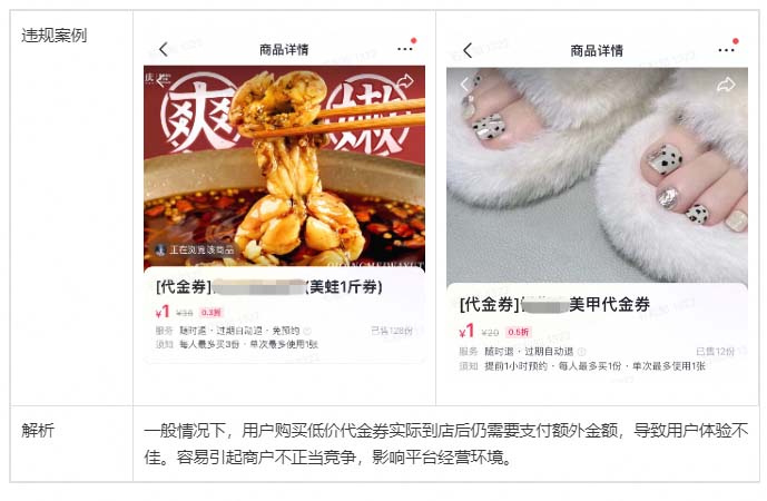 抖音生活服务发布代金券类型下商品规则，详情速看