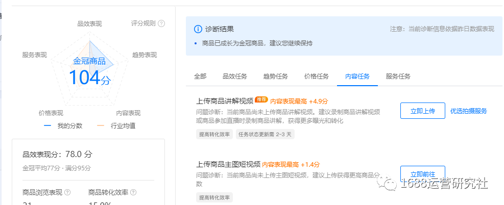 想要1688搜索排名好，内容表现这样做才能快速做金冠！