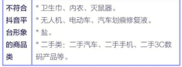 抖音禁售商品类目规则