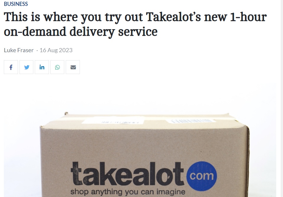 Takealot与亚马逊正面交锋,商品一小时送货上门 Takealot与亚马逊正面交锋,商品一小时送货上门