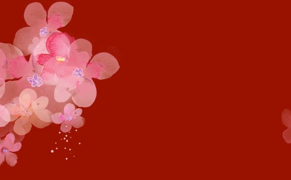 红色花瓣淘宝店铺背景图片素材