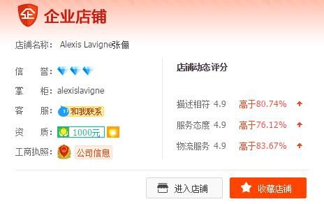 张俪的淘宝店铺叫什么名字?