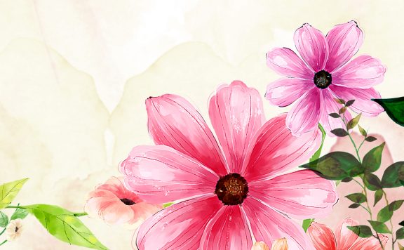 粉色唯美花朵淘宝店铺装修素材图片